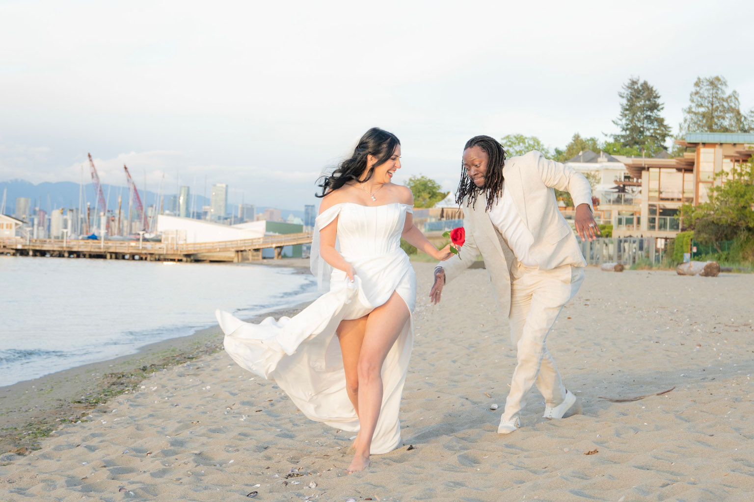 Couple at the beach in Vancouver
